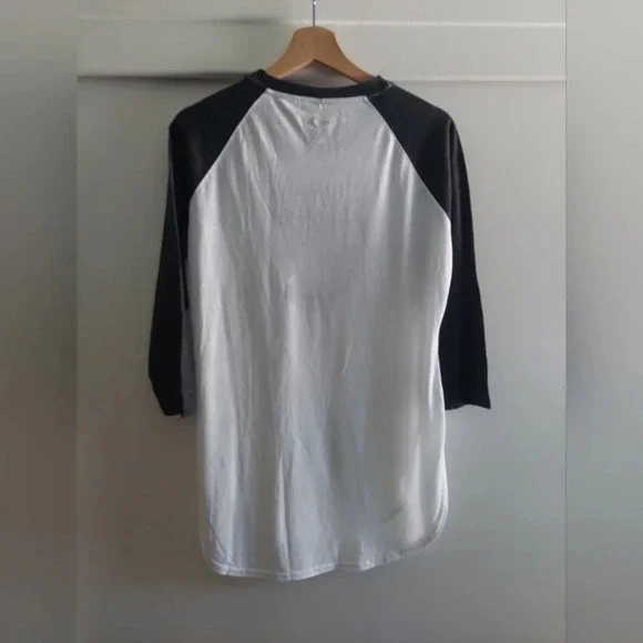 Nfl Women's Raiders Tailgate Baseball T-shirt 3/4 sleeve Large Front LOGO New - Picture 6 of 6